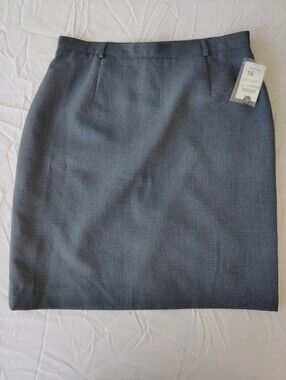 Worthington Pencil Skirt in Charcoal Blue-Gray 16